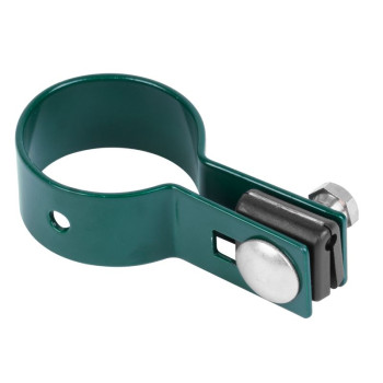 Skava Strend Pro EUROSTANDARD, 48 mm, gals, antracīts, Zn+PVC, RAL7016, apaļajam stabam Skava Strend Pro EUROSTANDARD, 48 mm, gals, antracīts, Zn+PVC, RAL7016, apaļajam stabam