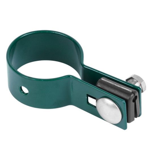 Skava Strend Pro EUROSTANDARD, 48 mm, gals, antracīts, Zn+PVC, RAL7016, apaļajam stabam Skava Strend Pro EUROSTANDARD, 48 mm, gals, antracīts, Zn+PVC, RAL7016, apaļajam stabam