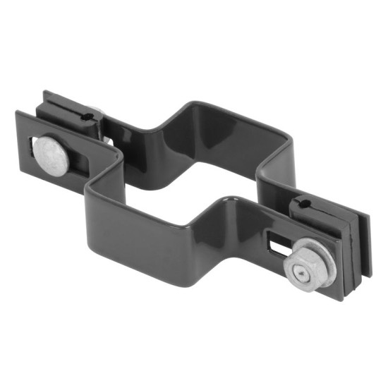 Skava Strend Pro EUROSTANDARD, 60x40 mm, vienlaidus, antracīts, Zn+PVC, RAL7016, kvadrātveida stabam