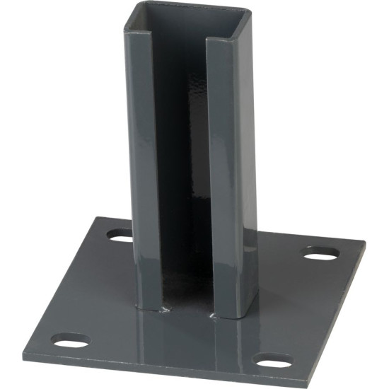 Atbalsta pamatnes kronšteins Strend Pro EUROSTANDARD, 60x40 mm, antracīts, RAL7016, statņa enkurošanai