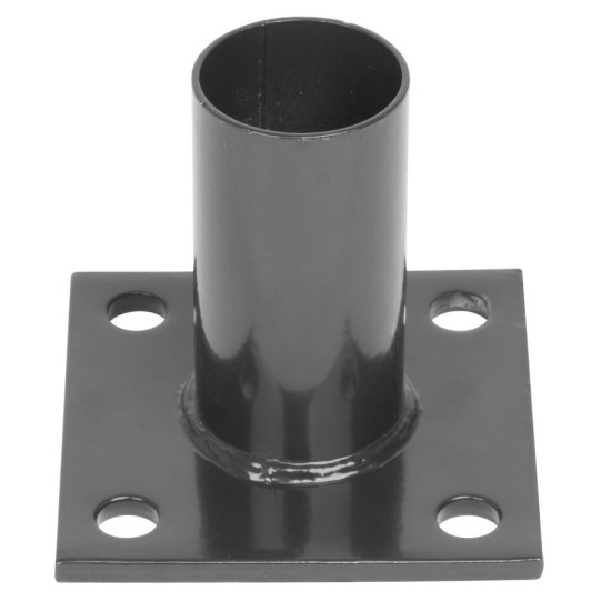 Support Base Bracket Strend Pro METALTEC, 48 mm, for round post, anthracite, for anchoring, RAL7016
