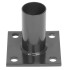 Support Base Bracket Strend Pro METALTEC, 48 mm, for round post, anthracite, for anchoring, RAL7016