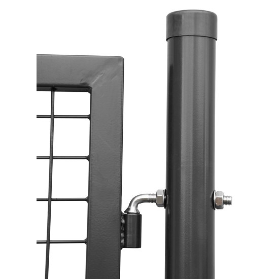 Ворота METALTEC ECO 1000/1000/50х50 мм, садовые, антрацит, ZN+PVC, RAL7016