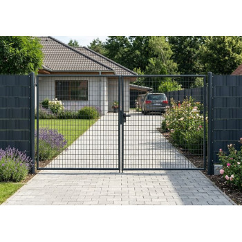 Gate Strend Pro METALTEC DUO, 3580/1450/100x50 mm, antracīts, dubultspārns, dārzam, ZN+PVC, RA Gate Strend Pro METALTEC DUO, 3580/1450/100x50 mm, antracīts, dubultspārns, dārzam, ZN+PVC, RA
