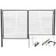 Ворота Strend Pro METALTEC DUO, 3580/1450/100х50 мм, антрацит, двустворчатые, для сада, ZN+PVC, РА