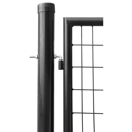 Ворота Strend Pro METALTEC DUO, 3580/1950/100х50 мм, антрацит, двустворчатые, для сада, ZN+PVC, РА