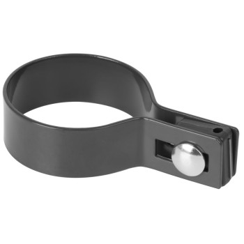 Зажим Strend Pro ЕВРОСТАНДАРТ, 60 мм, концевой, антрацит, Zn+ПВХ, RAL7016, для круглого столба