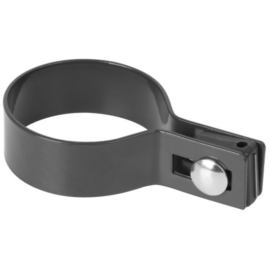 Зажим Strend Pro ЕВРОСТАНДАРТ, 60 мм, концевой, антрацит, Zn+ПВХ, RAL7016, для круглого столба