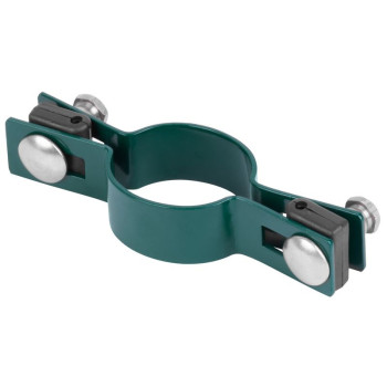 Зажим Strend Pro EUROSTANDARD, 60 мм, сплошной, зеленый, Zn+PVC, RAL6005, для круглого столба