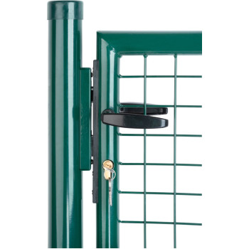 Gate METALTEC ECO 2, 1000/1500/50x50 mm, round, green, single gate, ZN+PVC, RAL6005