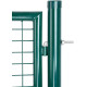 Gate METALTEC ECO 2, 1000/1800/50x50 mm, round, green, single gate, ZN+PVC, RAL6005