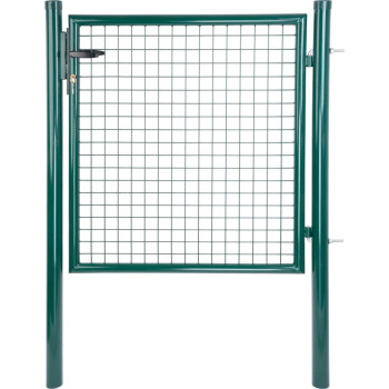 Gate METALTEC ECO 2, 1000/2000/50x50 mm, round, green, single gate, ZN+PVC, RAL6005