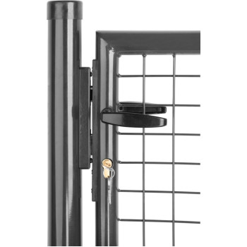 Ворота METALTEC ECO 2, 1000/1500/50x50 мм, круглые, антрацит, одностворчатые, ZN+PVC, RAL7016