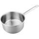 Ковшик с ручкой MagicHome Chloe, 14 см, 1 литр со стеклянной крышкой, нержавеющая сталь