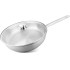 MagicHome Chloe frying pan, 28 cm, 4 liters, with glass lid, stainless steel