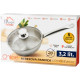 MagicHome Chloe frying pan, 26 cm, 3.2 liters, with glass lid, stainless steel