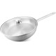 MagicHome Chloe frying pan, 26 cm, 3.2 liters, with glass lid, stainless steel