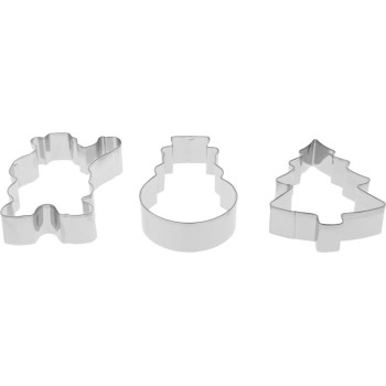 Формочки для печенья MagicHome Christmas, для выпечки, елка, Санта, снеговик, 3 шт.