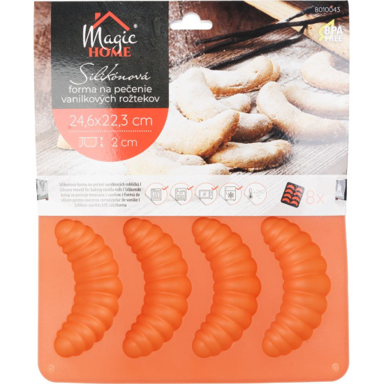 Форма MagicHome, для выпечки, силиконовая, на 8 ванильных булочек