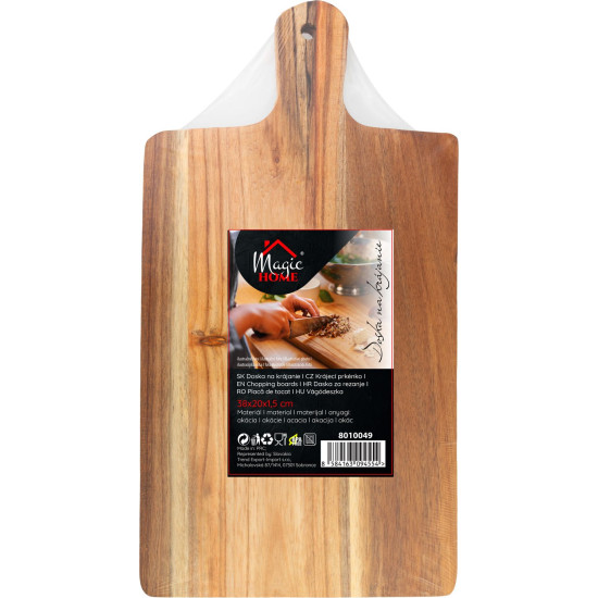 Разделочная доска MagicHome, акация, 38x20x1,5 см