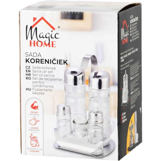 MagicHome spice set, in a stand, stainless steel
