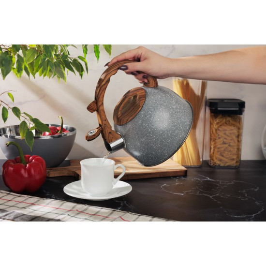 Чайник MagicHome, со свистком, серый, 2500 мл