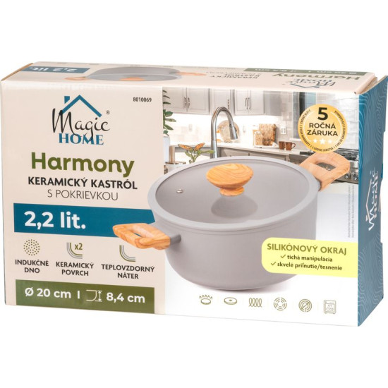 MagicHome Harmony saucepan, with glass lid, 20 cm