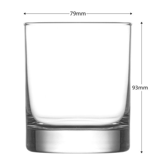 Стакан Ada, LAV, стакан, для виски, 320 мл, 79x93 мм, уп. 6 шт.