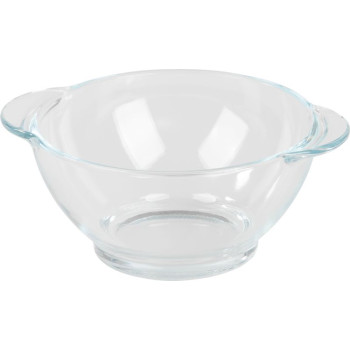 Миска MagicHome, стекло, стекло, круглая, сервировочная, гуляш, 500 мл, с ручками, экстра ПРОЧНОЕ СТЕКЛО
