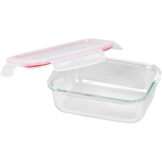 Баночка MagicHome, прямоугольная, 650 мл, с крышкой, Клипса, стекло