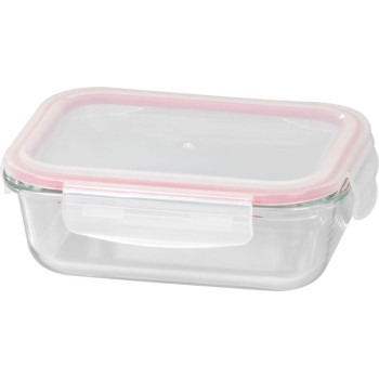 Баночка MagicHome, прямоугольная, 650 мл, с крышкой, Клипса, стекло