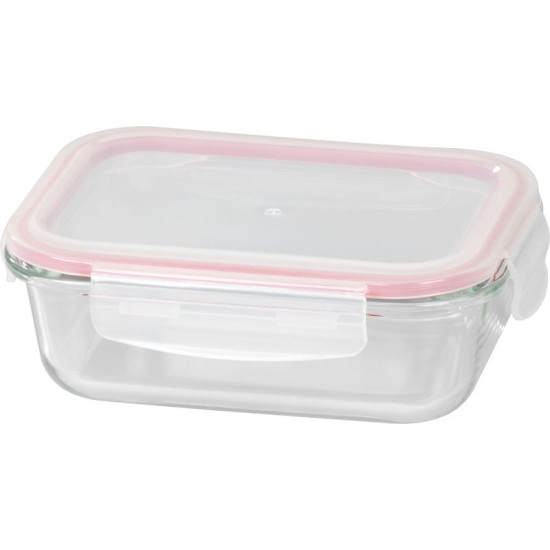 Баночка MagicHome, прямоугольная, 650 мл, с крышкой, Клипса, стекло