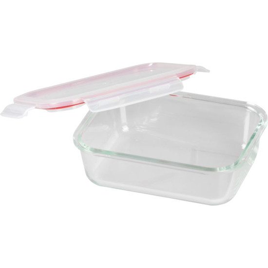 Баночка MagicHome, прямоугольная, 1000 мл, с крышкой, Клипса, стакан