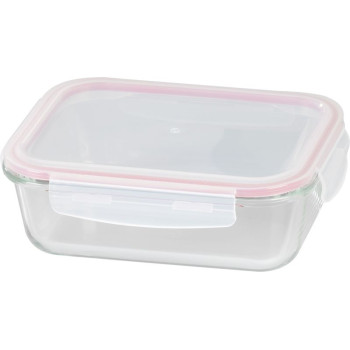 Баночка MagicHome, прямоугольная, 1000 мл, с крышкой, Клипса, стакан