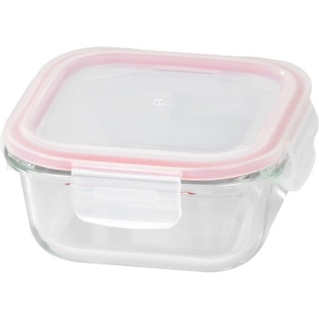 Баночка MagicHome, квадратная, 520 мл, с крышкой, Клипса, стакан