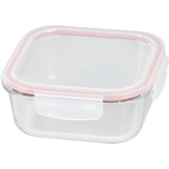 Баночка MagicHome, квадратная, 1200 мл, с крышкой, Клипса, стекло