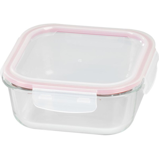 Баночка MagicHome, квадратная, 1200 мл, с крышкой, Клипса, стекло