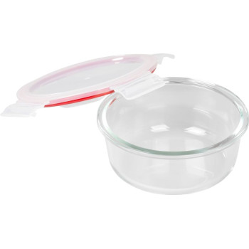 Баночка MagicHome, круглая, 650 мл, с крышкой, Клипса, стекло