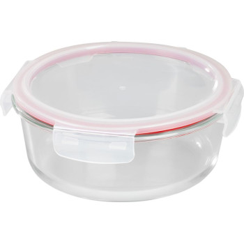 Баночка MagicHome, круглая, 1300 мл, с крышкой, Клипса, стекло