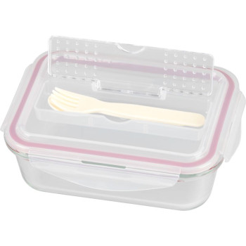 Баночка MagicHome, прямоугольная, 1000 мл, с крышкой, со столовыми приборами, Clip Баночка MagicHome, прямоугольная, 1000 мл, с крышкой, со столовыми приборами, Clip