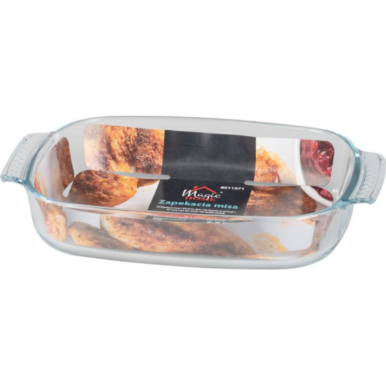 MagicHome Bowl, Baking Dish, Glass, Rectangular, Baking Dish, 2900 ml