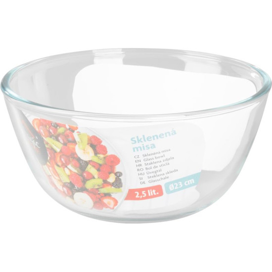 Bļoda MagicHome, glāze, apaļa, salāti, 2.5 l