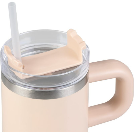 Termokrūze MagicHome, kafijai/tējai, 550 ml, ar salmiem, nerūsējošais tērauds Termokrūze MagicHome, kafijai/tējai, 550 ml, ar salmiem, nerūsējošais tērauds