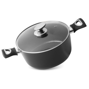 Pot MagicHome Black Line, 24 cm, 4.0 lit. with cover