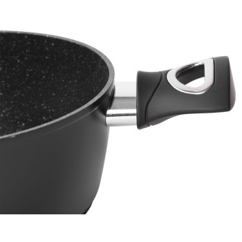 Pot MagicHome Black Line, 28 cm, 6.0 lit. with cover