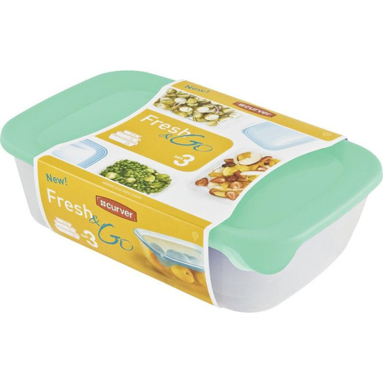 Food container Curver® Fresh & Go 0.5L + 1L + 2L, yucca