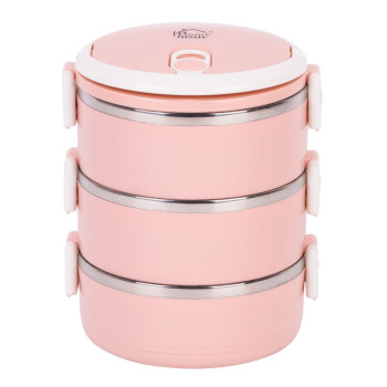 Pārtikas uzglabāšanas trauks MagicHome LB933, 3 gab, 1,5 lit, rozā