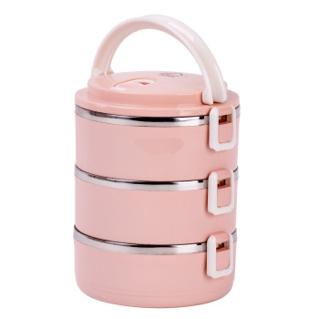 Pārtikas uzglabāšanas trauks MagicHome LB933, 3 gab, 1,5 lit, rozā