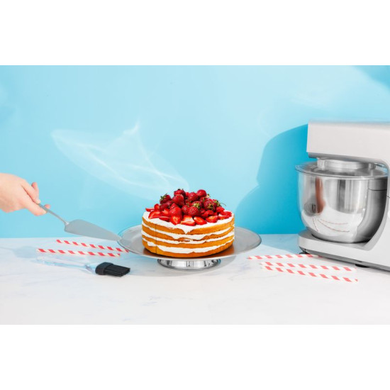 Stand MagicHome, for cake, 32 cm with feeder, 26.5 cm, stainless steel Stand MagicHome, for cake, 32 cm with feeder, 26.5 cm, stainless steel
