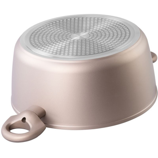 Pot MagicHome Coffee Brown Line, 24 cm, 4.0 liters, with lid